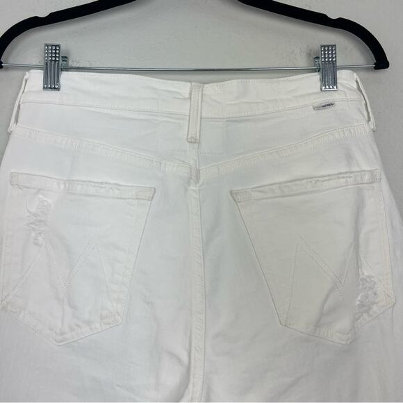 MOTHER Superior | NEW The Tripper in Almost Innocent White Distressed Jeans 25 - Picture 9 of 16